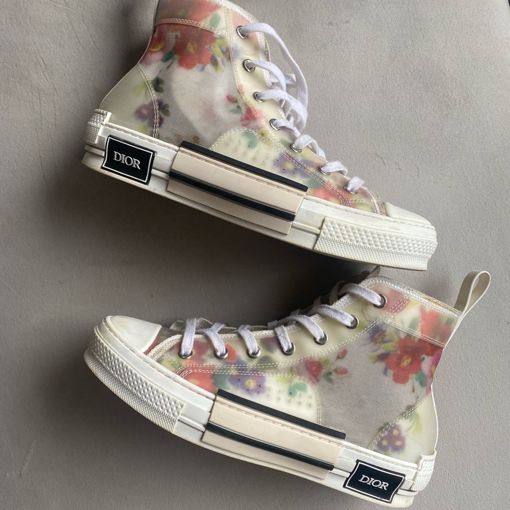 Dior Sneakers - Floral High Top B23